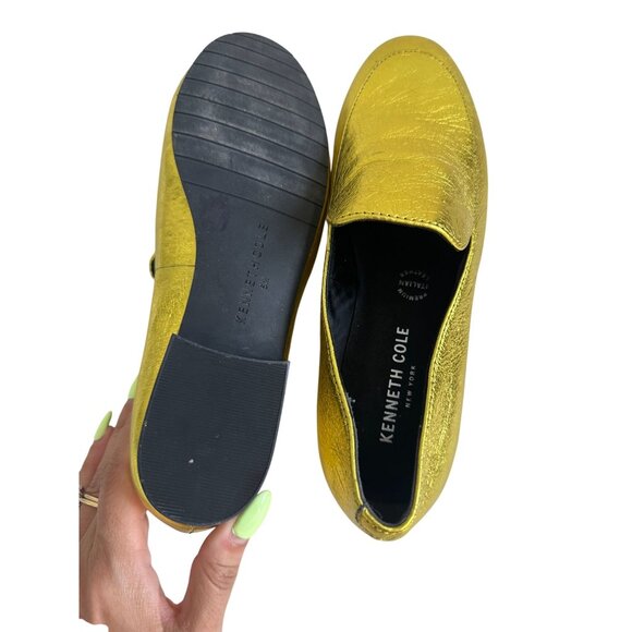 KENNETH COLE Women's Gold Metallic Loafers Flats Size 5.5 - Picture 9 of 9